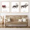 AnyDesign 3Pcs Christmas Wall Art Prints 12x16in Santa Claus Reindeer with Sleigh Art Poster Decor Large Aesthetic Xmas Posters Room Decor for Gallery Living Room Bathroom Wall Decor(UNFRAMED)
